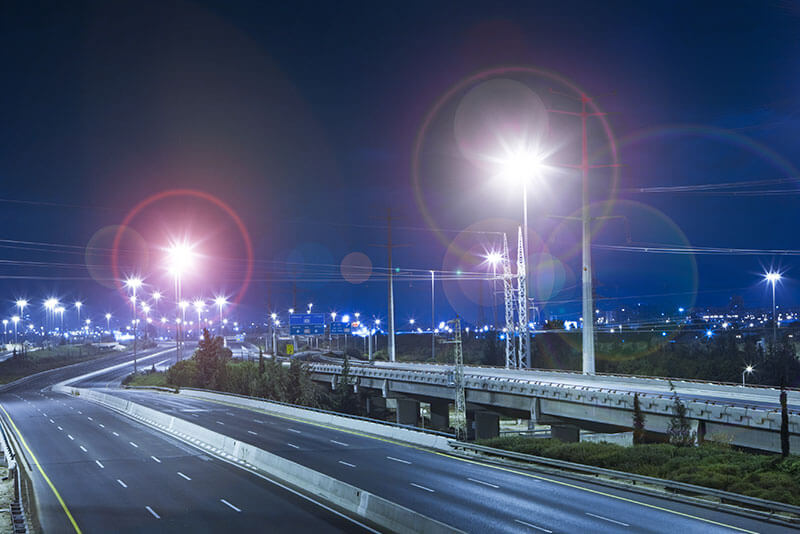 Halos Forming Aorund Street Lamps