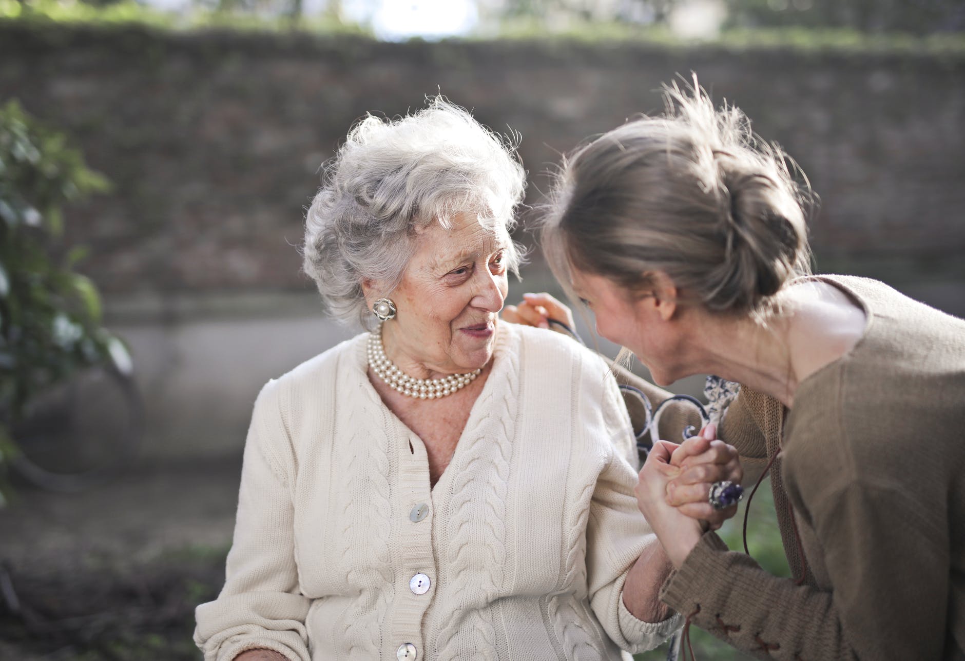 Older woman and middle age woman